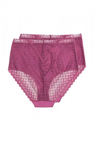 Ulla Popken 838675 Slips mit hoher Taille Dunkellila - Slips - 