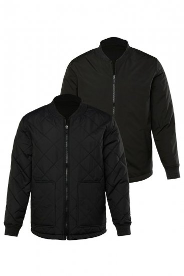 JP1880 838875 Wendbare Collegejacke Schwarz - Herren jacken - Herren Jacken in großen Größen