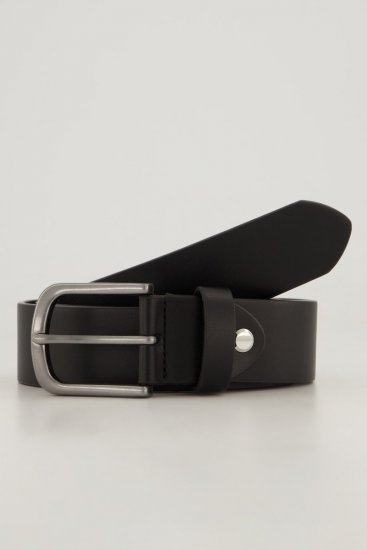 JP1880 839374 Gürtel in Lederoptik mit Metallschließe Schwarz - Accessoires - Herren-Accessoires
