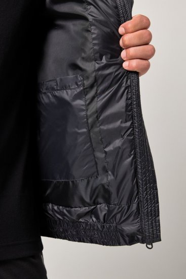 JAY-PI Lightly Quilted Jacket with a Hoodie Black - Herren jacken - Herren Jacken in großen Größen