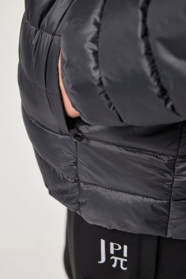 Jay-Pi Jacket Lightly Quilted Warm Black - Herren jacken - Herren Jacken in großen Größen