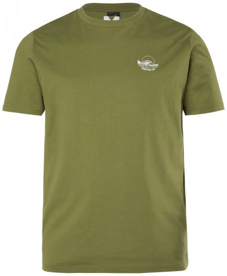 Men+ 682 T-Shirt Welle Khakigrün - Herren-T-shirts - Herren-T-Shirts in großen Größen