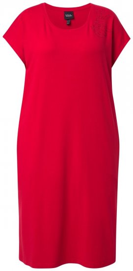 Ulla Popken 839896 Jerseykleid mit Strasssteinen Rosa - Abendkleider - Abendkleider in großen Größen
