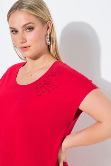 Ulla Popken 839896 Jerseykleid mit Strasssteinen Rosa - Abendkleider - Abendkleider in großen Größen