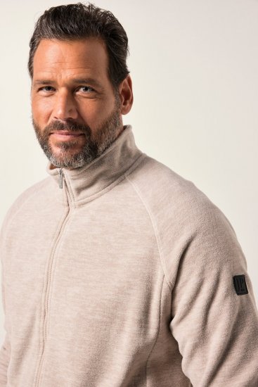 JP1880 Fleece Jacket Stand-up Collar Dusty Pink - Sportbekleidung & outdoor - Sportbekleidung in große größen für herren