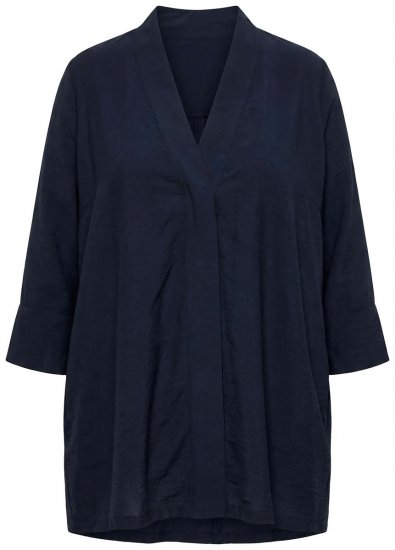 Ulla Popken 840210 Cardigan Dunkelblau - Strickjacken - Damen-Cardigans in großen Größen