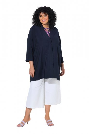 Ulla Popken 840210 Cardigan Dunkelblau - Strickjacken - Damen-Cardigans in großen Größen