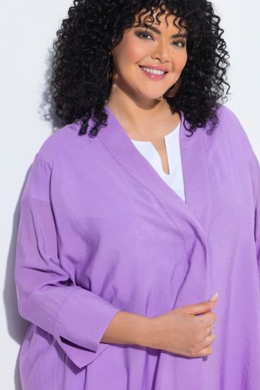 Ulla Popken 840210 Cardigan Flieder - Strickjacken - Damen-Cardigans in großen Größen