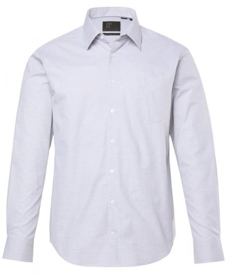 JP1880 Business Shirt Long Sleeve Two-Tone Grey - Herrenhemden - Herrenhemden in großen Größen