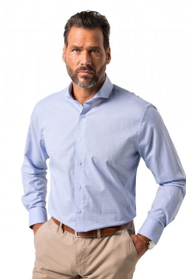 JP1880 Business Shirt Long Sleeve Ice Blue - Herrenhemden - Herrenhemden in großen Größen