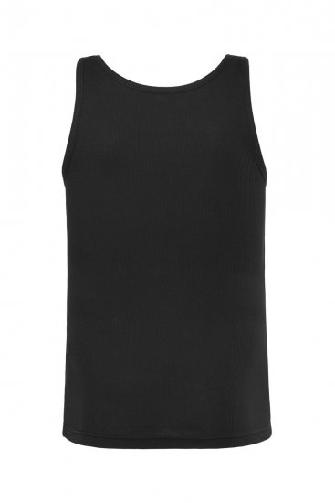 Men+ 620 Tanktop in Rippstrick Schwarz - Herren-T-shirts - Herren-T-Shirts in großen Größen
