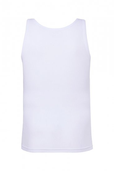 Men+ 620 Tanktop in Rippstrick Weiß - Herren-T-shirts - Herren-T-Shirts in großen Größen