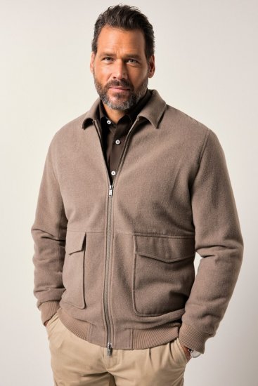 JP1880 Blouson Jacket Lightweight and Warm Brown - Herren jacken - Herren Jacken in großen Größen