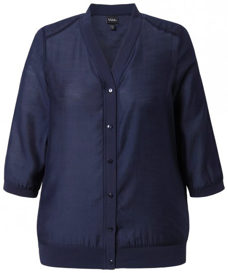 Ulla Popken 841127 Bluse Dunkelblau - Blusen - Blusen für jeden Tag in großen Größen