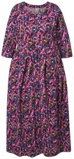 Ulla Popken 841219 Geblümtes Maxikleid Dunkellila - Maxikleider - Maxikleider in großen Größen