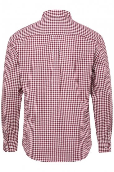 JP1880 Checked Flannel Shirt Long Sleeve Light Red - Herrenhemden - Herrenhemden in großen Größen