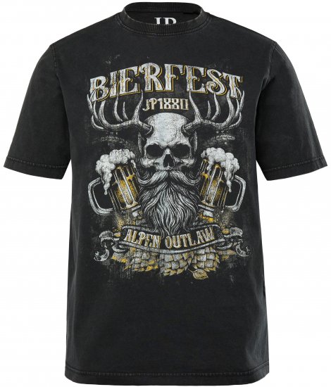 JP1880 Beer Festival Design Vintage Looking T-Shirt Black - Herren-T-shirts - Herren-T-Shirts in großen Größen