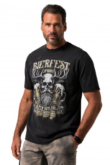 JP1880 Beer Festival Design Vintage Looking T-Shirt Black - Herren-T-shirts - Herren-T-Shirts in großen Größen