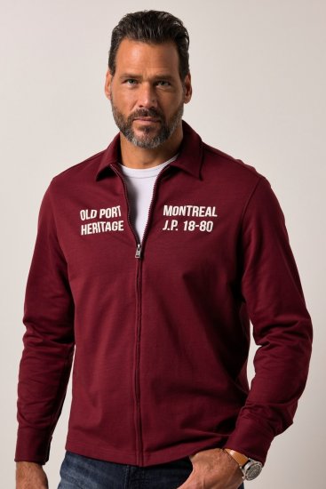 JP1880 Sweatshirt Long Sleeve Boxy Fit Red - Herren-sweater und -hoodies - Herren-Sweater und -Hoodies in großen Größen