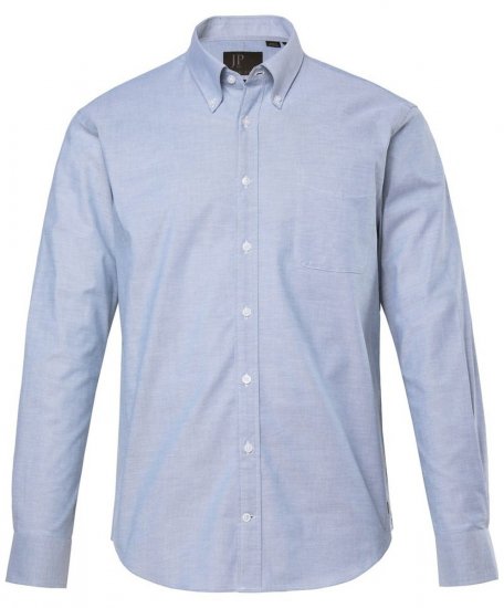 JP1880 Oxford Shirt Flexnamic Long Sleeve Ash Turquoise - Herrenhemden - Herrenhemden in großen Größen