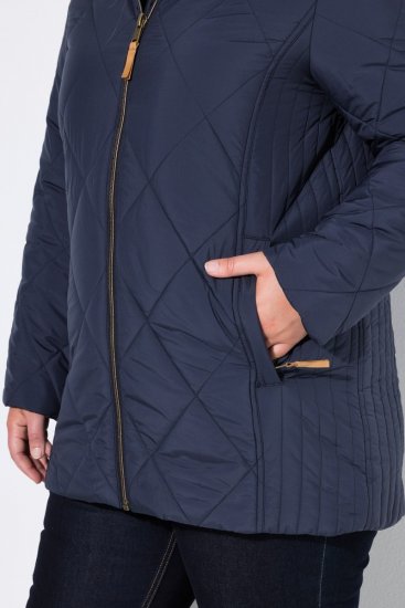 Ulla Popken 841360 Steppjacke Dunkelblau - Jacken - Damenjacken in großen Größen