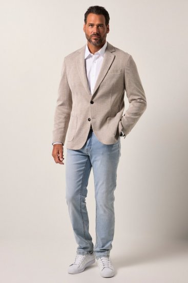 JP1880 Jacket Business Checked Beige - Herrenanzüge und -blazer - Herrenanzüge und -blazer in großen Größen