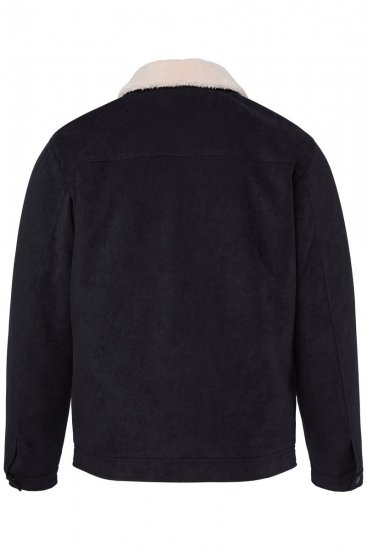 Men+ 545 Jacke mit Teddykragen Schwarz - Herren jacken - Herren Jacken in großen Größen