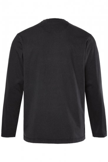 Men+ 612 T-Shirt Langarm Denim Brand Company Schwarz - Herren-T-shirts - Herren-T-Shirts in großen Größen