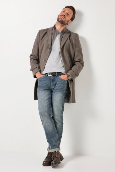 JP1880 Coat Flexnamic Quilted Insert Grey TALL - TALL jacken - TALL Jacken für große Herren
