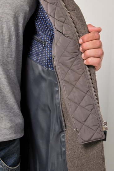 JP1880 FLEXNAMIC Mantel Quilted Insert Brown - Herren jacken - Herren Jacken in großen Größen