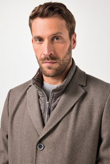 JP1880 Coat Flexnamic Quilted Insert Grey TALL - TALL jacken - TALL Jacken für große Herren