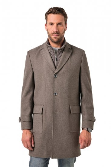 JP1880 Coat Flexnamic Quilted Insert Grey TALL - TALL jacken - TALL Jacken für große Herren