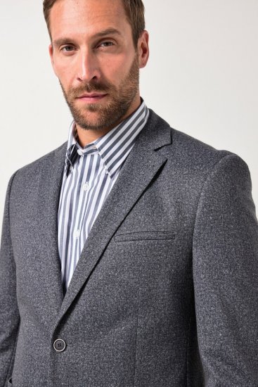 JP1880 Jacket Business Donegal Graphite Grey - Herren jacken - Herren Jacken in großen Größen