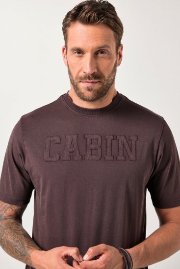 JP1880 T-Shirt Cabin Vintage Mocha - Herren-T-shirts - Herren-T-Shirts in großen Größen