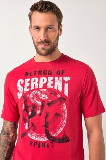 JP1880 T-Shirt Short Sleeve Serpent Red - Herren-T-shirts - Herren-T-Shirts in großen Größen