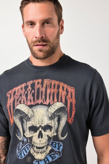 JP1880 T-Shirt Driven By The Devil Black - Herren-T-shirts - Herren-T-Shirts in großen Größen