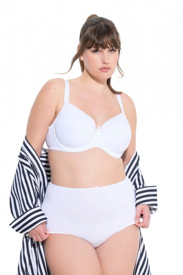 Ulla Popken 842435 Slips mit hoher Taille 3er-Pack Weiß - Slips - 