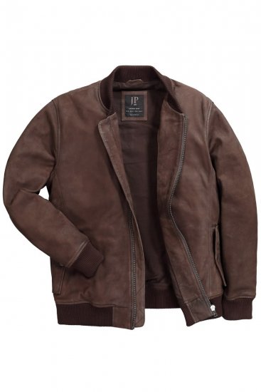 JP1880 Jacket Buffed Nubuck Lamb Leather Brown - Herren jacken - Herren Jacken in großen Größen