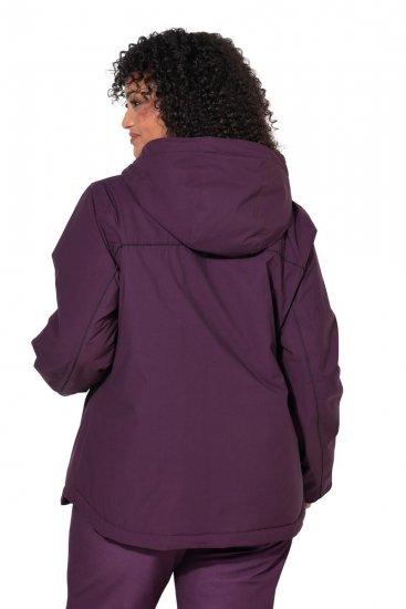 Ulla Popken 843105 Wasserdichte HYPRAR Funktionsjacke mit Wellenmuster Pflaume - Jacken - Damenjacken in großen Größen