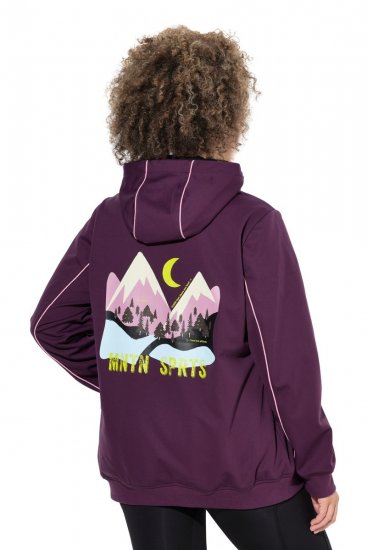 Ulla Popken 843186 Wasserabweisende Softshelljacke mit Reflektoren Weinrot - Jacken - Damenjacken in großen Größen