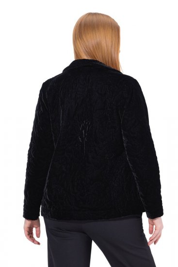 Ulla Popken 843244 Samtjacke Schwarz - Jacken - Damenjacken in großen Größen