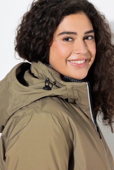 Ulla Popken 844034 Funktionsjacke Khaki - Jacken - Damenjacken in großen Größen