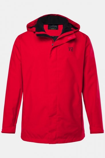 Jay-Pi 844210 Regenjacke mit verstaubarer Kapuze Salsarot - Herren jacken - Herren Jacken in großen Größen