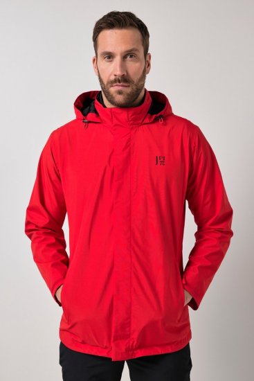 Jay-Pi 844210 Regenjacke mit verstaubarer Kapuze Salsarot - Herren jacken - Herren Jacken in großen Größen