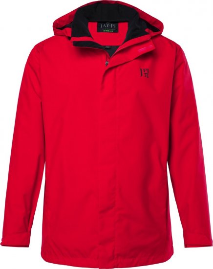 Jay-Pi 844210 Regenjacke mit verstaubarer Kapuze Salsarot - Herren jacken - Herren Jacken in großen Größen
