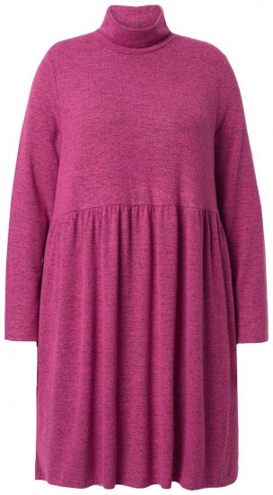 Ulla Popken 844233 Langärmliges Strickkleid Beerenrot - Strickkleider - 