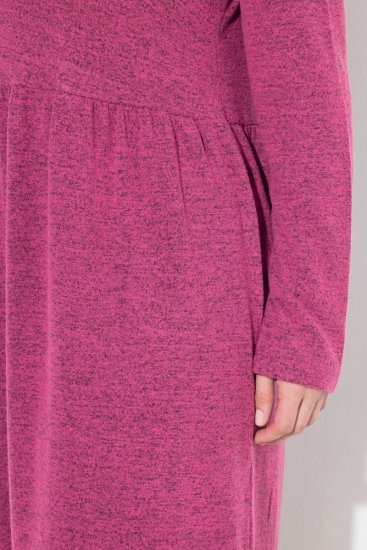Ulla Popken 844233 Langärmliges Strickkleid Beerenrot - Strickkleider - 