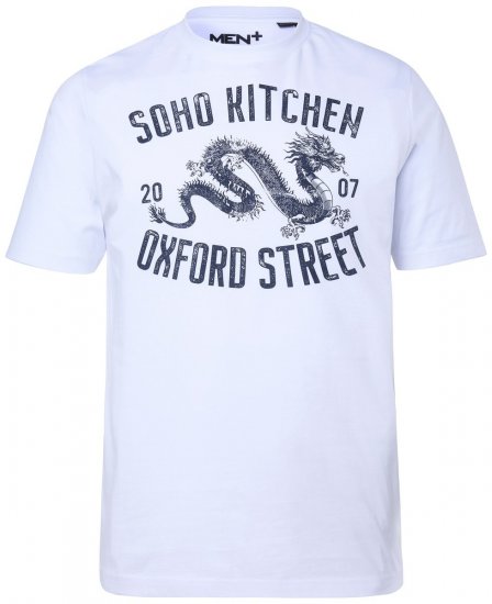 Men+ 298 T-Shirt Soho Kitchen Weiß - Herren-T-shirts - Herren-T-Shirts in großen Größen