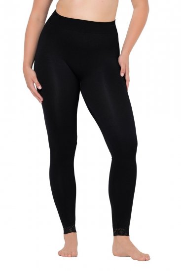 Ulla Popken 844563 Strumpfleggings Schwarz - Strumpfhosen & Socken - 