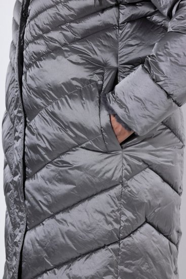Ulla Popken 844764 HYPRAR Steppmantel mit Metallic-Glanz Anthrazit - Mäntel - Damenmäntel in großen Größen